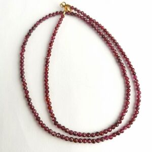 Garnet faceted bead  necklace 🆕